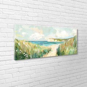 Tablou 60x150 cm Gouache Sea – Styler