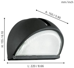 EGLO 89767 - Corp de iluminat perete exterior ONJA 1xE27/60W