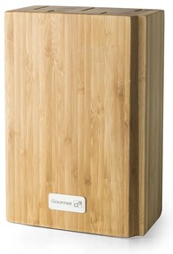 Set de cuțite G21 Damascus Premium în bloc debambus, 4 bucăți + piatră de ascuțit