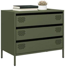 vidaXL Dulap, verde măsliniu, 68x39x58,5 cm, oțel laminat la rece