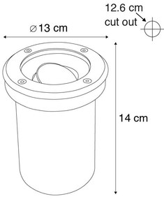Set de 3 spoturi de sol exterioare din oțel reglabile IP65 - Delux