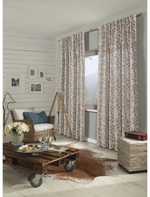 Draperie gri-bej din amestec de in 140x245 cm List – Sehlbach