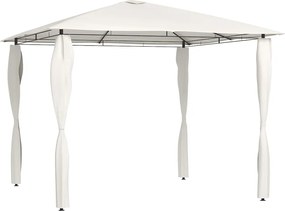 vidaXL Pavilion cu huse pentru stâlpi, crem, 3x3x2,6 m, 160 g/m²
