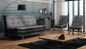 Set mobilier tapițat Carlsbad 107 Cutie de pat, Tapiterie, Picioare: Lemn