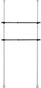 Wenko Set de 2 bare telescopice orizontaleHerkules, negru