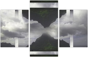 Tablou - Munții din Islanda, colaj geometric (90x60 cm)