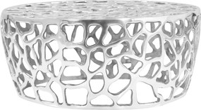 vidaXL Măsuță de cafea, argintiu, 70 x 30 cm, aluminiu turnat