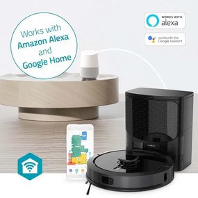 Nedis WIFIVCL002CBK - Aspirator robot Wi-Fi Tuya cu mop, negru + DO