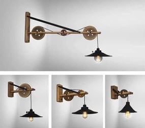 Aplica de perete design rustic-industrial HL-318W-1S3 MELKOR 77-3185 HL