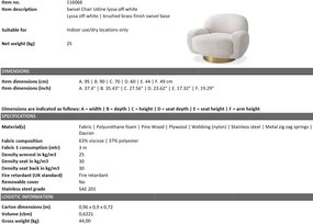 Fotoliu pivotant design elegant LUX Udine, lyssa off-white 116066 HZ