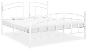 324977 vidaXL Cadru de pat, alb, 140x200 cm, metal