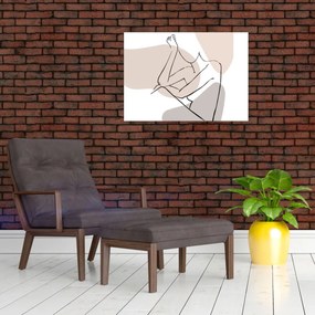 Tablou - Femeie corp linie de artă N⁰1 (70x50 cm)