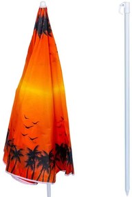 Umbrela de plaja Muhler U5037 651449, 180x180 cm, Fara suport, Brat rabatabil, 8 spițe, Multicolor
