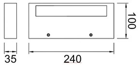 Aplica LED iluminat ambiental CONIL 24cm alba
