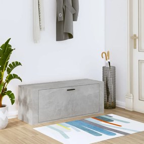 vidaXL Pantofar de perete, gri beton, 100x35x38 cm, lemn prelucrat