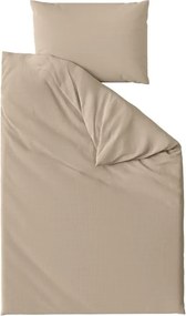 Lenjerie de pat din crep DENYX BLEND maro deschis, fermoar Dimensiune lenjerie de pat: 2 buc 70 x 90 cm | 200 x 220 cm