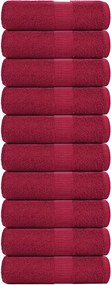 vidaXL Prosoape de baie, FROGN, 10 buc., Bordeaux, 30x30 cm, 360 g/m²