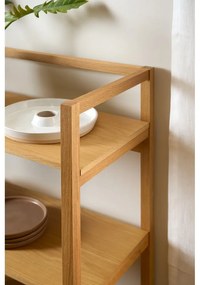 Bibliotecă în culoare naturală cu aspect de lemn de stejar 80x93x40 cm Ludza – Actona