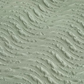Lenjerie de pat verde din țesătură crep pentru pat dublu, extinsă 230x220 cm Heatset Wave – Catherine Lansfield