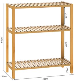 Deuba Raft din bambus - 66x58x26 cm