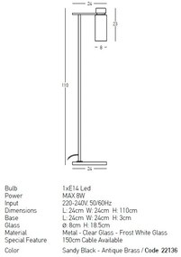 Lampadar, Lampa de podea moderna Kailyn