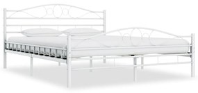 285303 vidaXL Cadru de pat, alb, 140 x 200 cm, metal