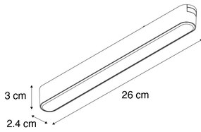 Spotlight modern pentru șină neagră monofazat 10W 3000K - Magnetic Marra