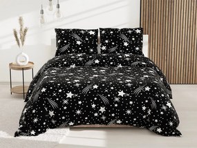Lenjerie de pat din bumbac NIGHT SKY negre