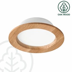 Corp de iluminat LED încastrat WOODY SPOT LED/12,5W/230V 4000K stejar ø 16 cm