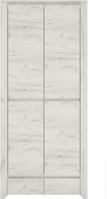 Dulap ANGEL tip 20, alb craft, PAL melaminat, cu 2 usi, 84x58x191 cm