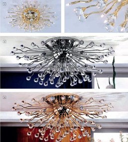 Lustra cristal Swarovski Spectra design modern de lux GALAXY 42L, 24K gold plated