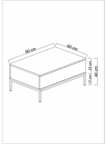 Măsuță de cafea Lord Black and Gold