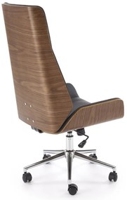 Scaun de birou Webster negru/nuc H122 cm