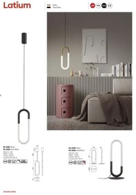 Lustră LED pe cablu LATIUM LED/9W/230V negru Redo 01-3184