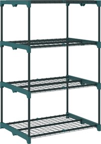 Outsunny Suport Vertical pentru Plante cu 4 Niveluri din Oțel și Plastic, Suport pentru Ghivece de Interior și Exterior, Grădină, Balcon, 67x49x105 cm, Verde Închis | Aosom Romania