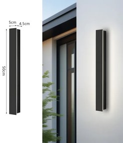 Brilagi - Aplica LED de exterior LINEAR LED/12W/230V 4000K IP65 neagră