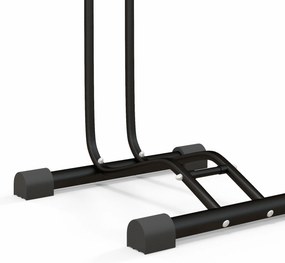 HOMCOM Suport bicicletă cu cârlige reglabile, compatibil cu biciclete 24"-29" și 700C, pentru garaj, interior și exterior, negru | Aosom Romania
