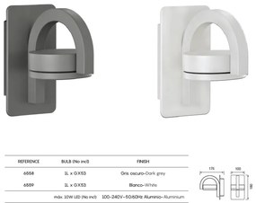 Aplica de perete orientabila iluminat exterior IP54 IGUAZU alba