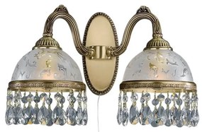 Aplica de perete design clasic realizata manual din alama si Cristal Scholer 6200