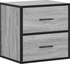 vidaXL Noptieră montată pe perete gri Sonoma 40x31x39,5 cm