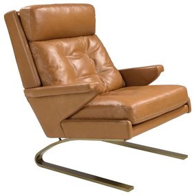 Fotoliu LUX design italian Cowhide camel