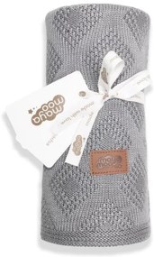 Patura pentru copii tesatura din fibra de bambus Culoare Gri inchis, MAYA MOO DESIGN 04