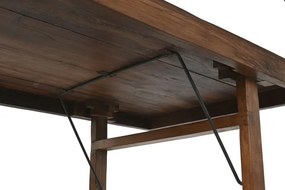 Masă dining din lemn masiv recuperat, structură pliabilă, „Grand Loft”