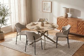 Masa rotunda cu blat din ceramica ALPINE 120cm