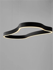 Lustra LED suspendata design modern DUSSA negru, 90x45cm