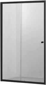 Hagser Ava uși de duș 120 cm culisantă negru mat/sticlă transparentă HGR15000021