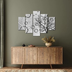 Tablou abstract cu pomi (150x105 cm)