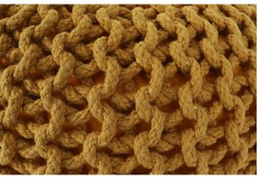 Taburet tricotat, bumbac mustar, GOBI TYP 2