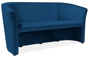 Canapea Cuba Velvet, trei locuri, albastra
