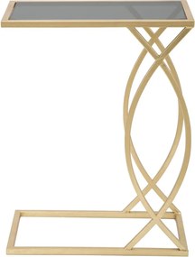 Măsuță auxiliară cu blat din sticlă 25.5x45.5 cm Glam – Mauro Ferretti